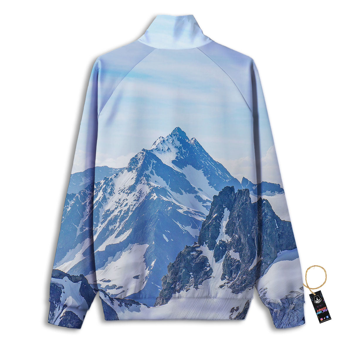 Mountain Alps Print Track Jacket-grizzshop