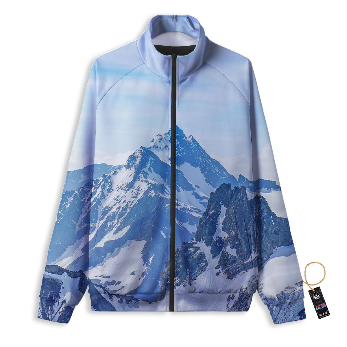 Mountain Alps Print Track Jacket-grizzshop