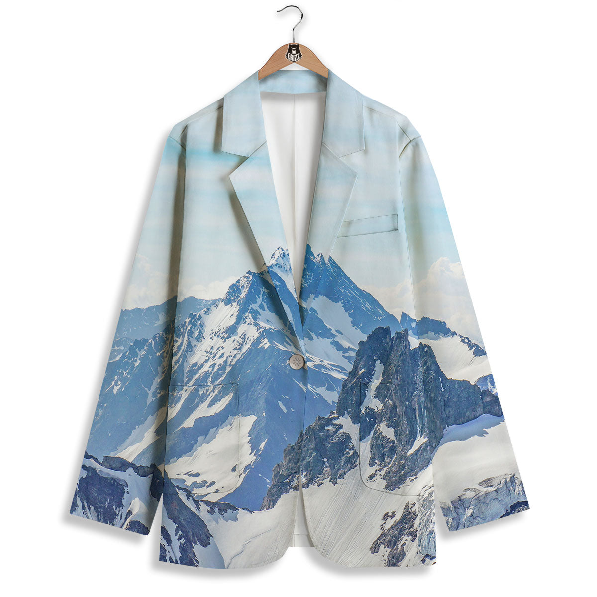 Mountain Alps Print Women's Blazer-grizzshop