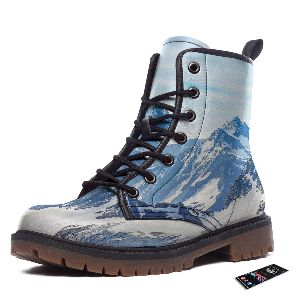 Mountain Alps Print Work Boots-grizzshop