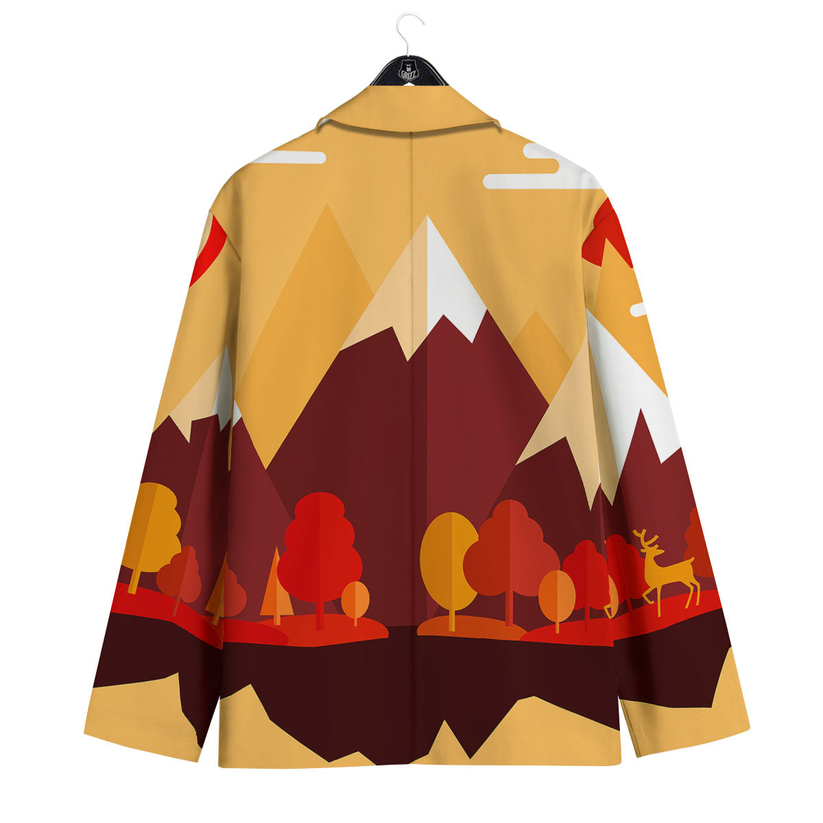 Mountain Autumn Print Men's Sport Coat-grizzshop