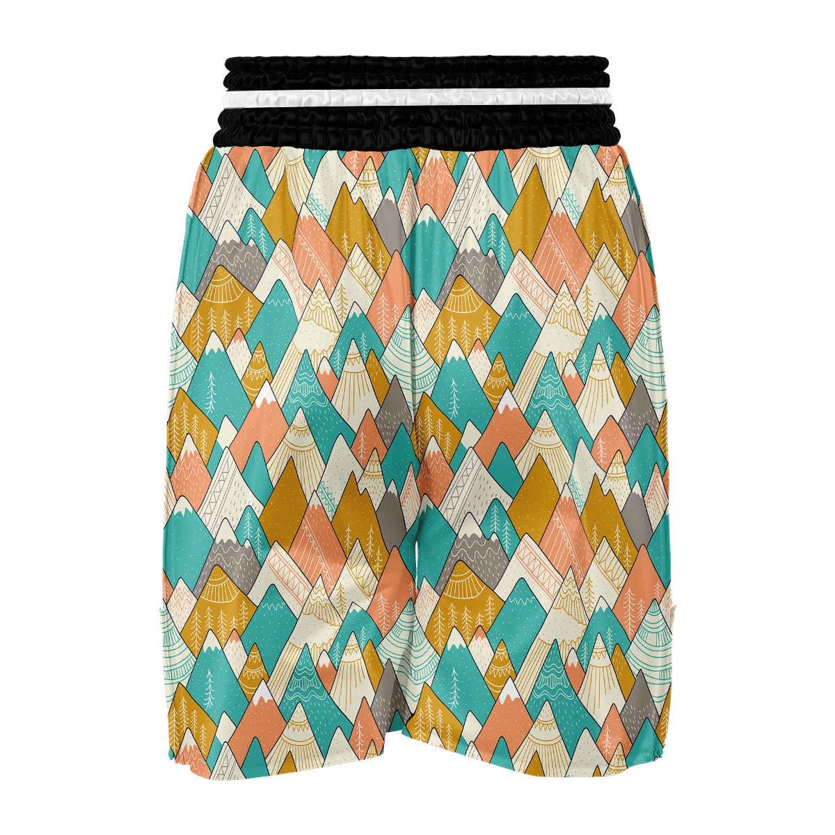 Mountain Colorful Pattern Print Boxing Shorts-grizzshop