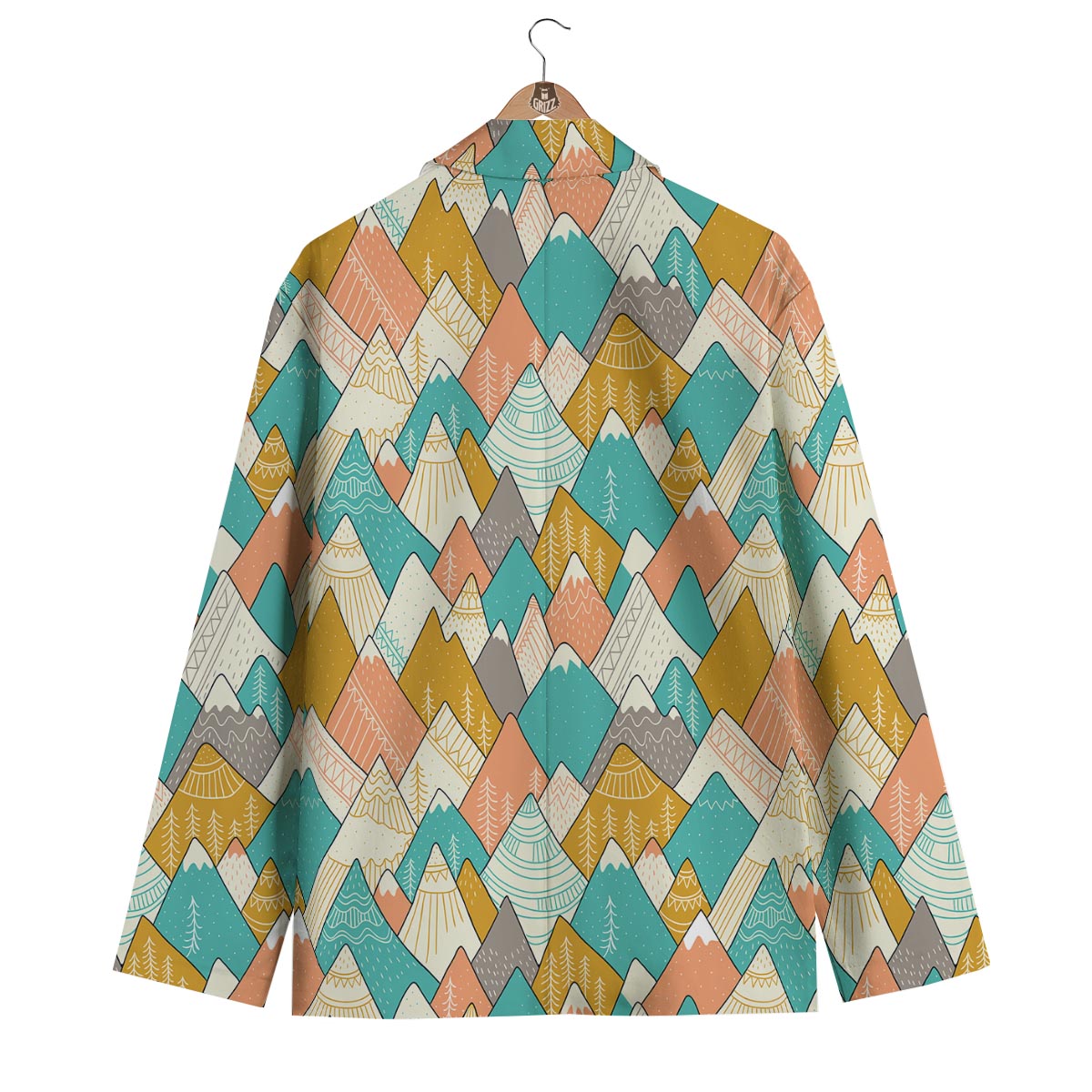 Mountain Colorful Pattern Print Men's Blazer-grizzshop