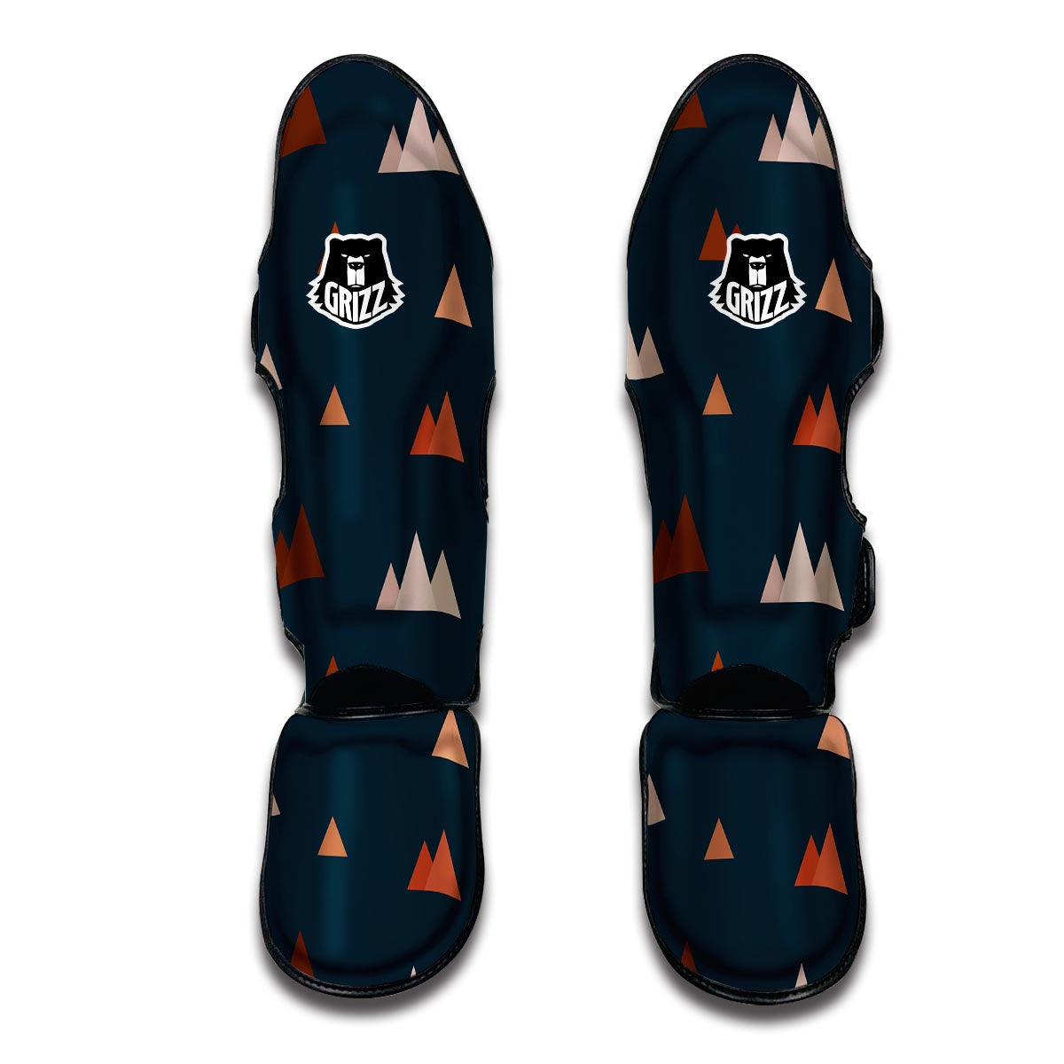 Mountain Print Pattern Muay Thai Shin Guards-grizzshop