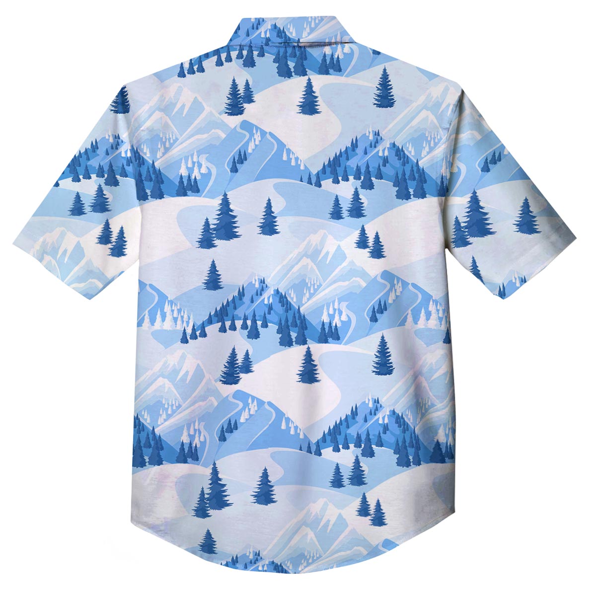 Mountain Skiing Print Pattern Button Up Shirt-grizzshop