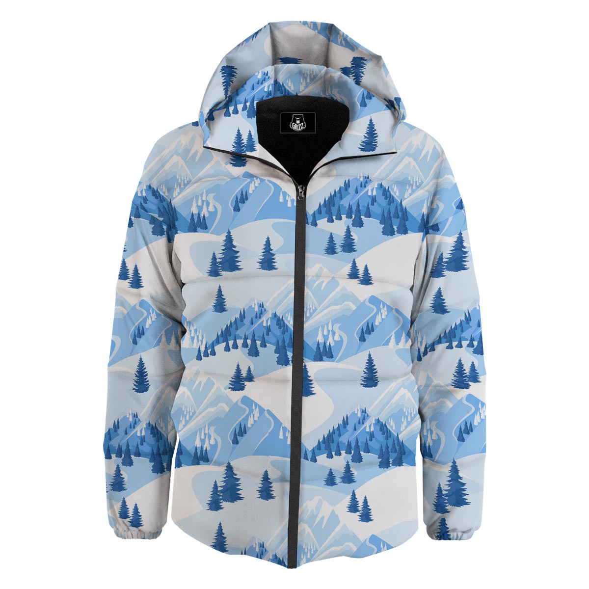 Mountain Skiing Print Pattern Down Jacket-grizzshop