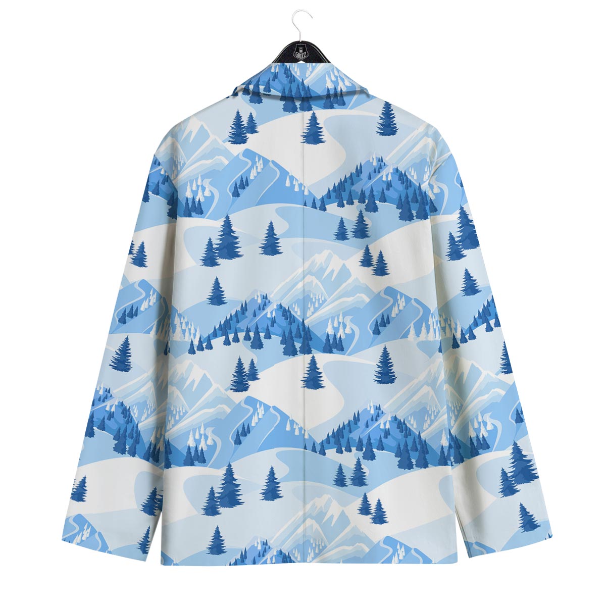 Mountain Skiing Print Pattern Men's Sport Coat-grizzshop