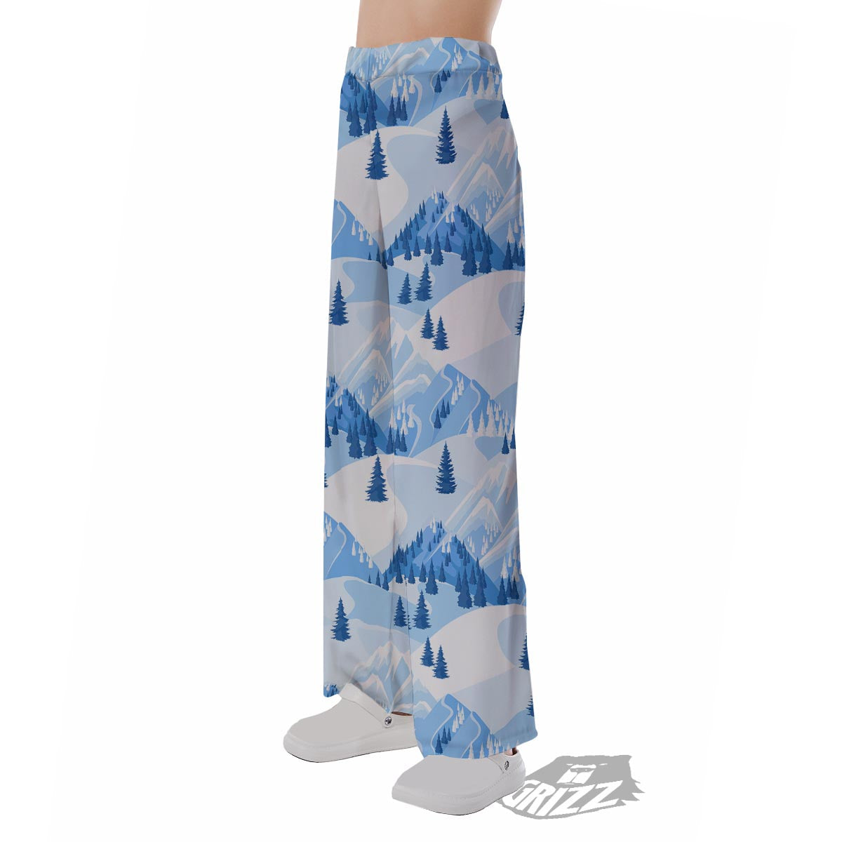 Mountain Skiing Print Pattern Pajama Pants-grizzshop