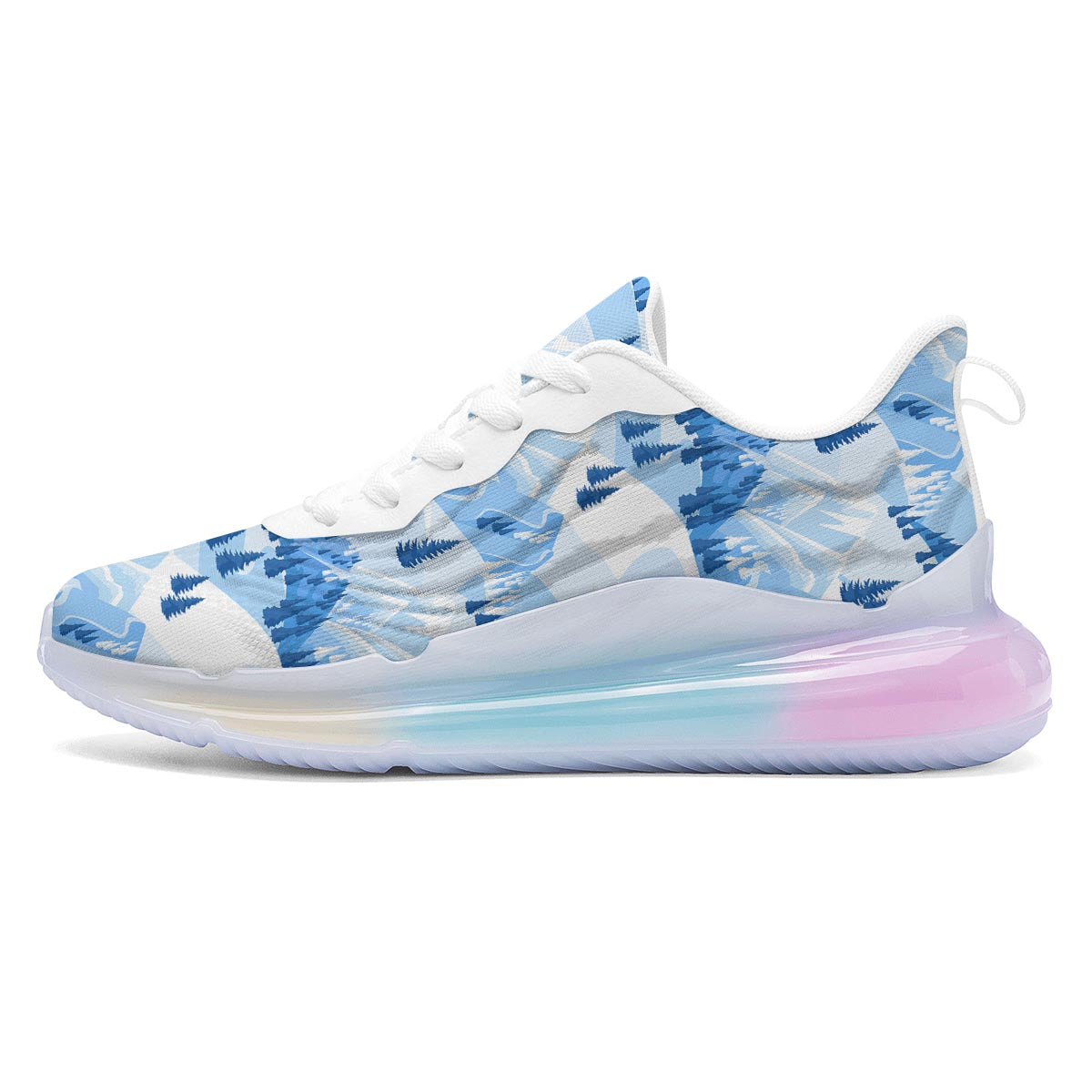 Mountain Skiing Print Pattern Running Sneakers-grizzshop