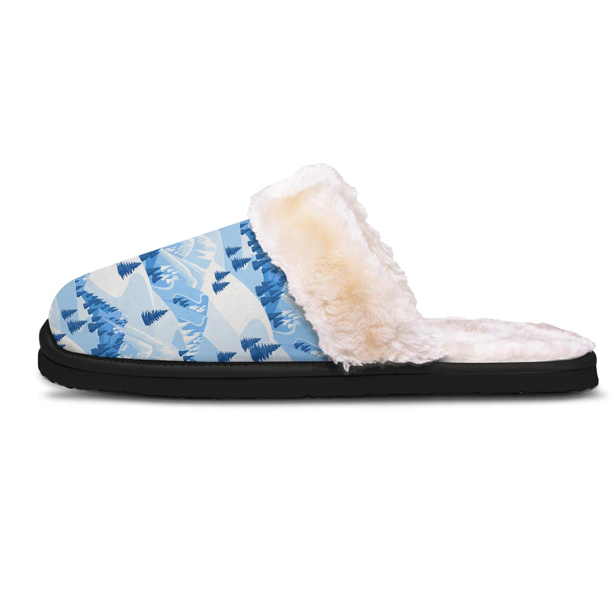 Mountain Skiing Print Pattern Slippers-grizzshop