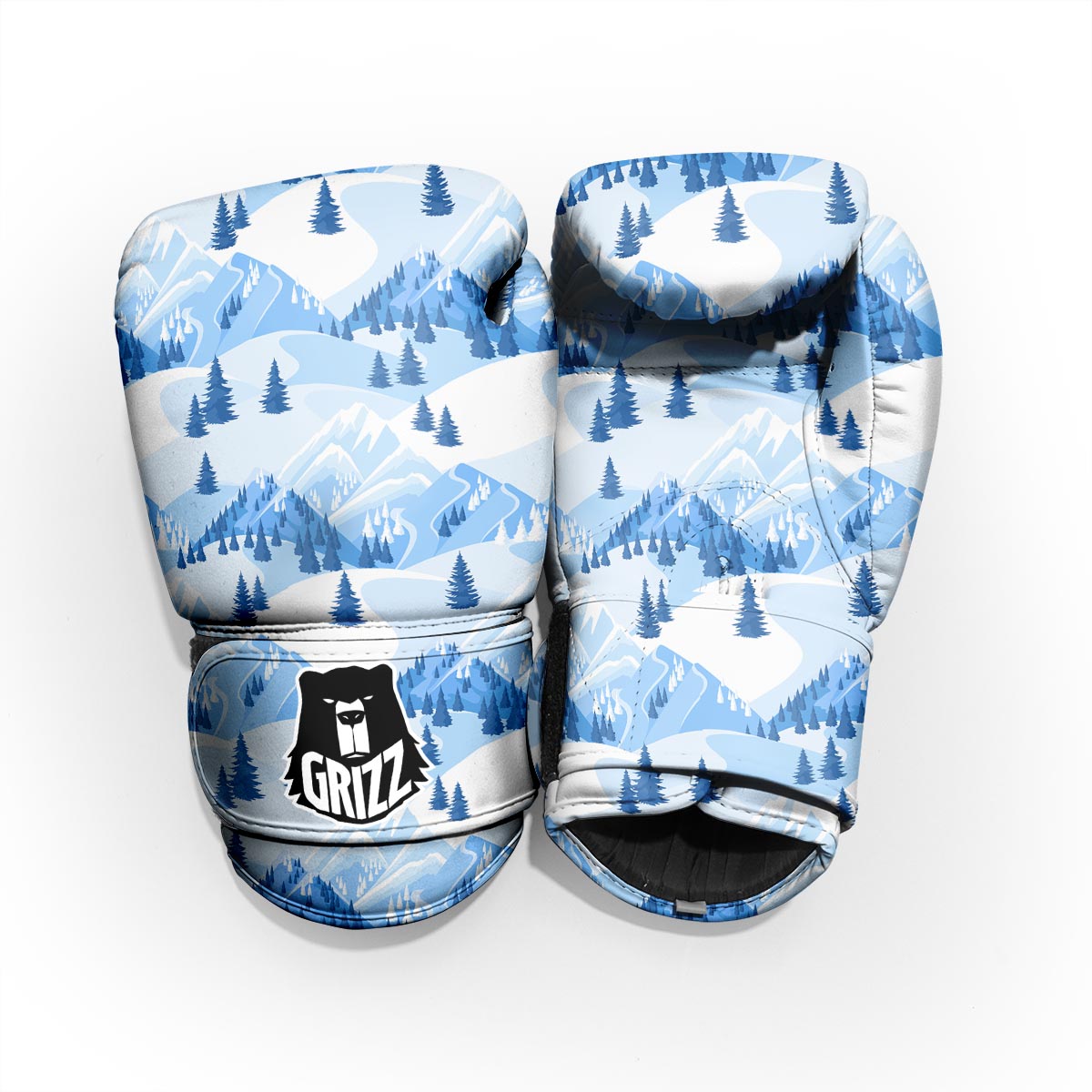 Mountain Skiing Print Pattern Pro Boxing Glove