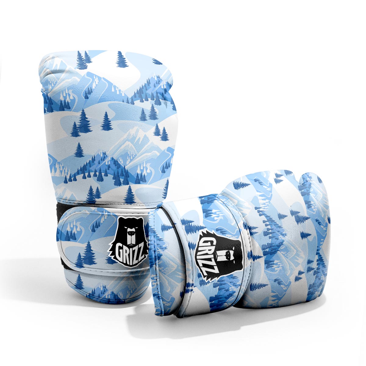Mountain Skiing Print Pattern Pro Boxing Glove