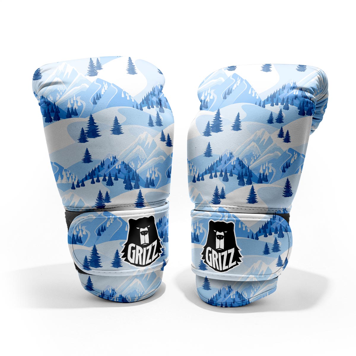 Mountain Skiing Print Pattern Pro Boxing Glove