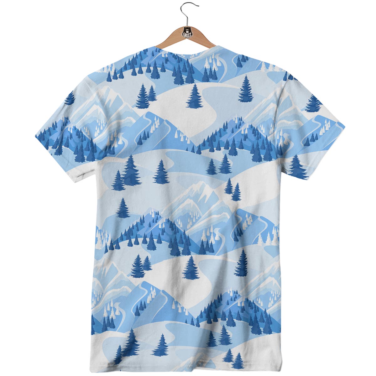 Mountain Skiing Print Pattern T-Shirt-grizzshop