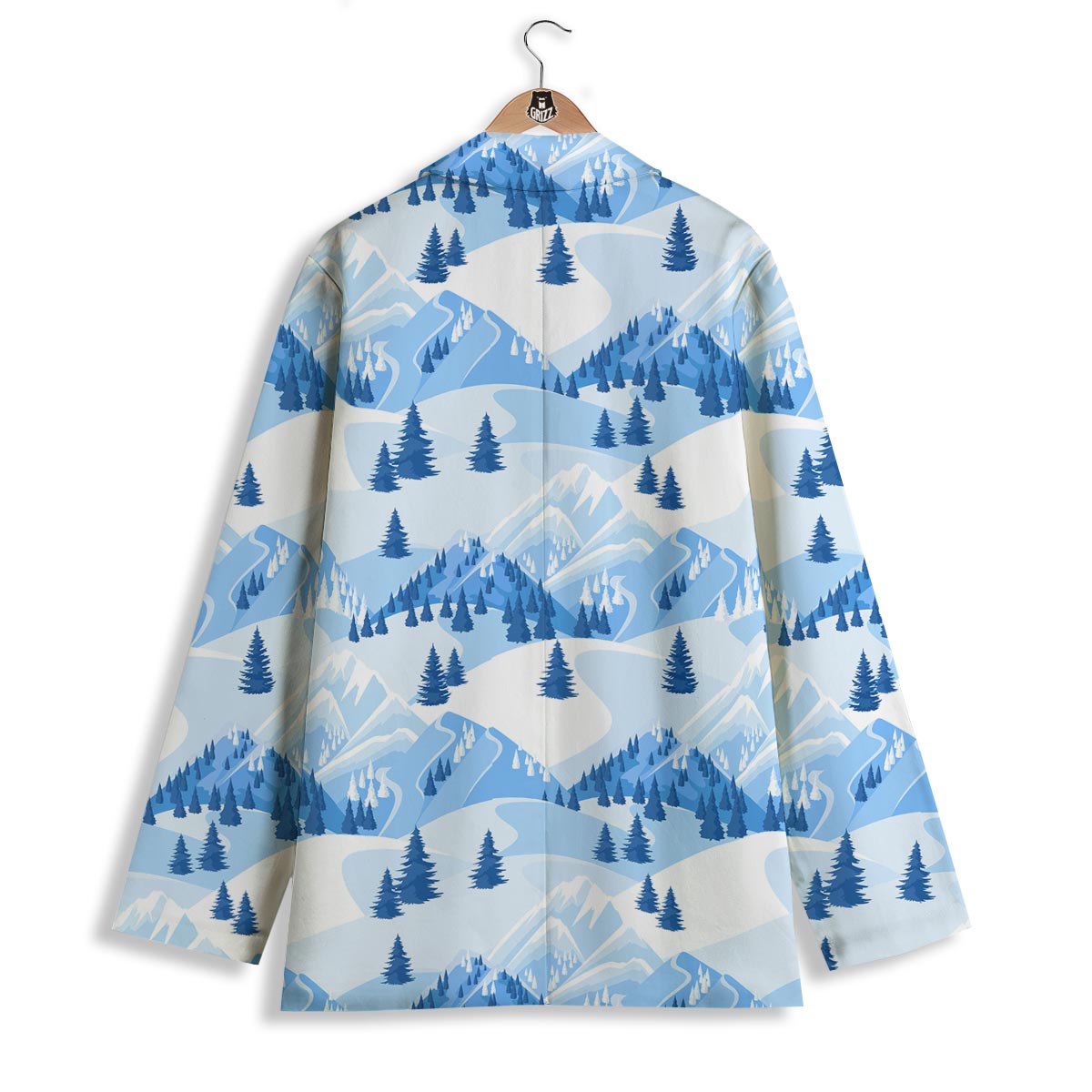 Mountain Skiing Print Pattern Women's Blazer-grizzshop