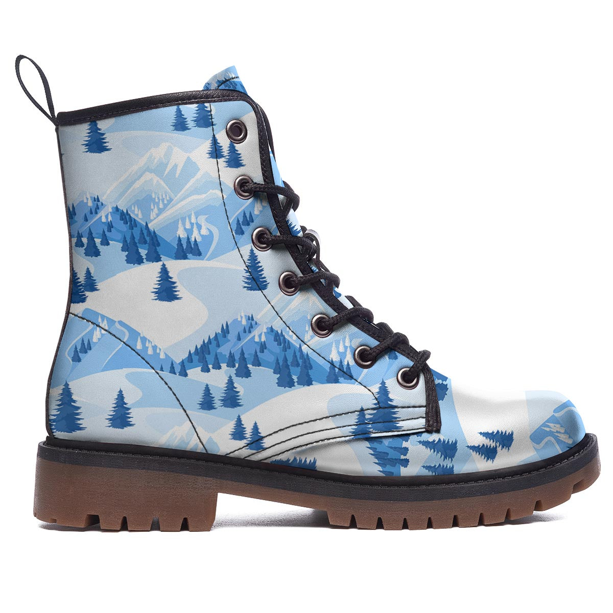 Mountain Skiing Print Pattern Work Boots-grizzshop