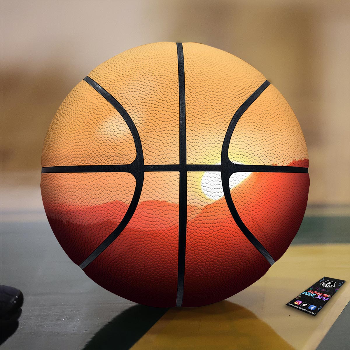 Mountain Sunrise Print Basketball