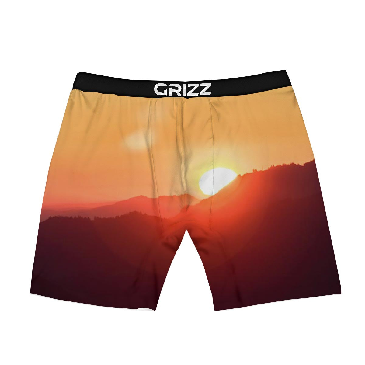 Mountain Sunrise Print Boxer Briefs-grizzshop