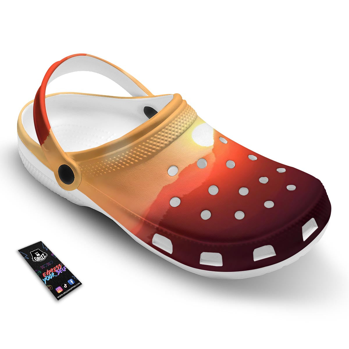 Mountain Sunrise Print Clog-grizzshop