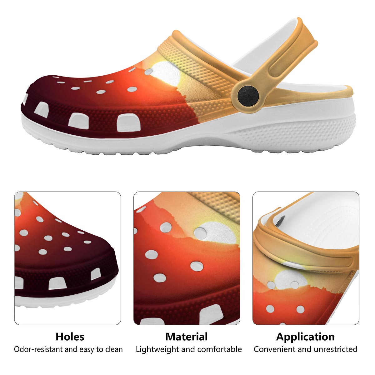 Mountain Sunrise Print Clog-grizzshop