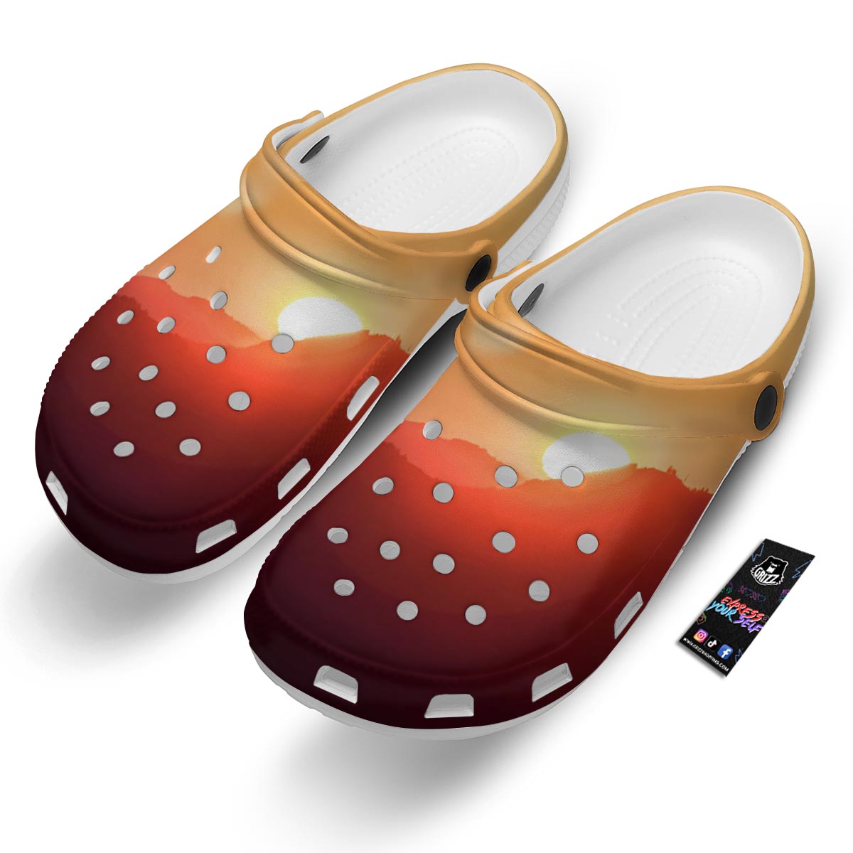 Mountain Sunrise Print Clog-grizzshop