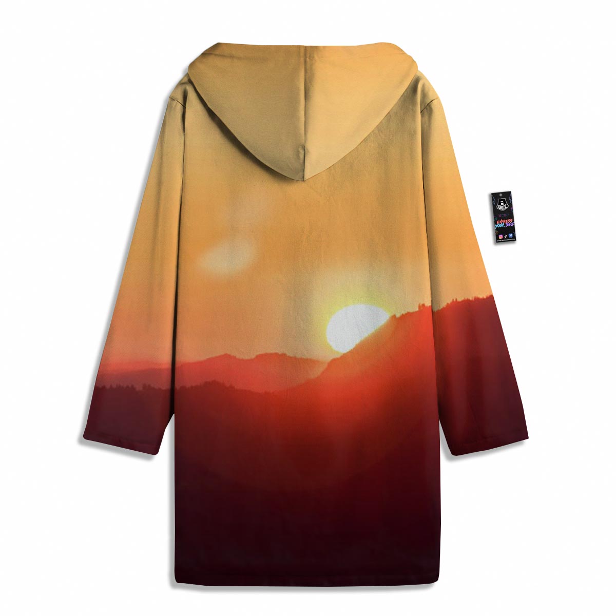 Mountain Sunrise Print Men's Windbreaker Jacket-grizzshop