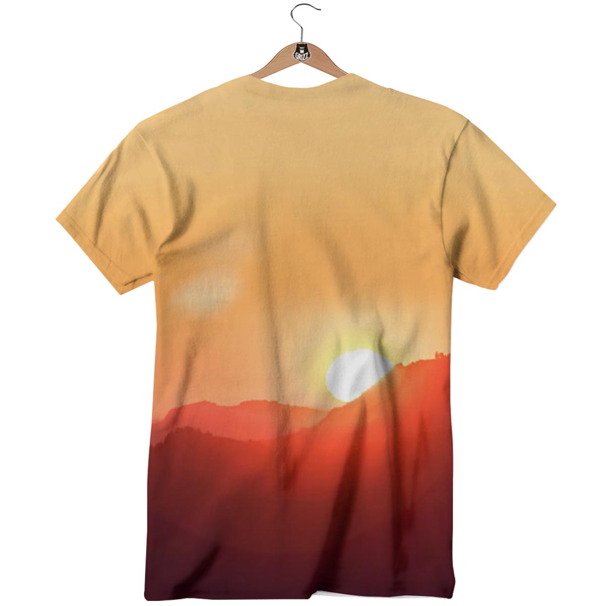 Mountain Sunrise Print T-Shirt-grizzshop