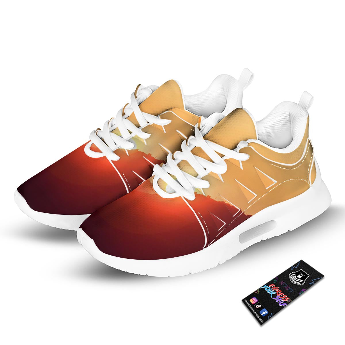 Mountain Sunrise Print Tennis Shoes-grizzshop