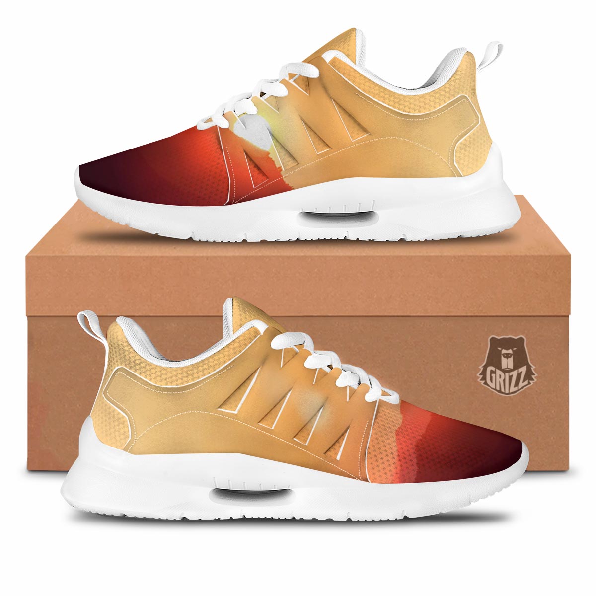 Mountain Sunrise Print Tennis Shoes-grizzshop