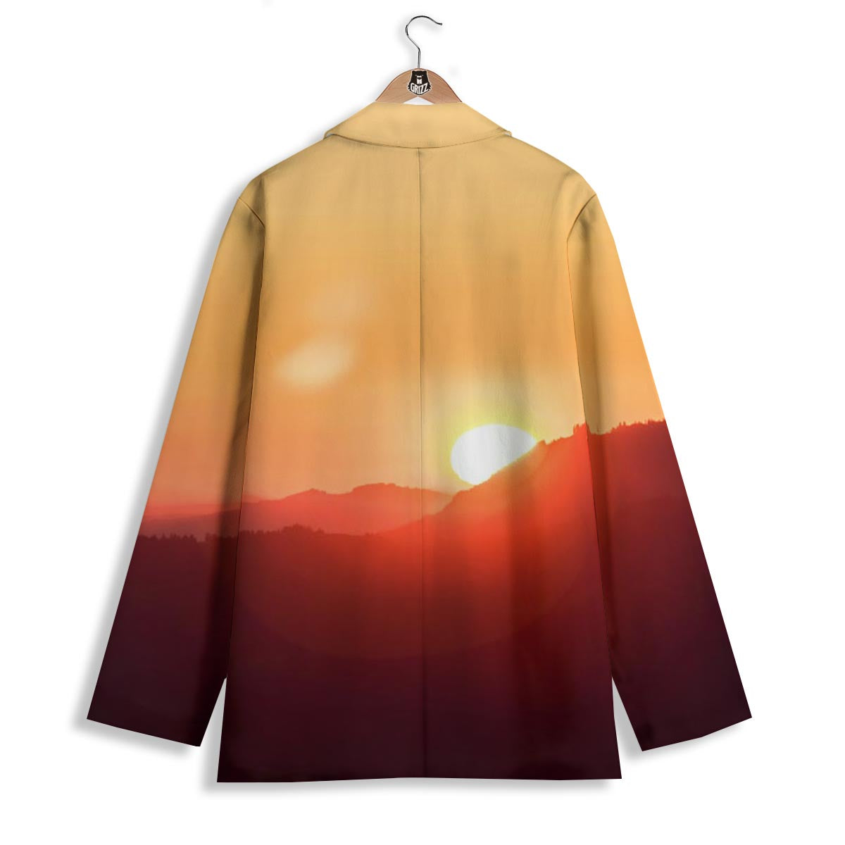 Mountain Sunrise Print Women's Blazer-grizzshop