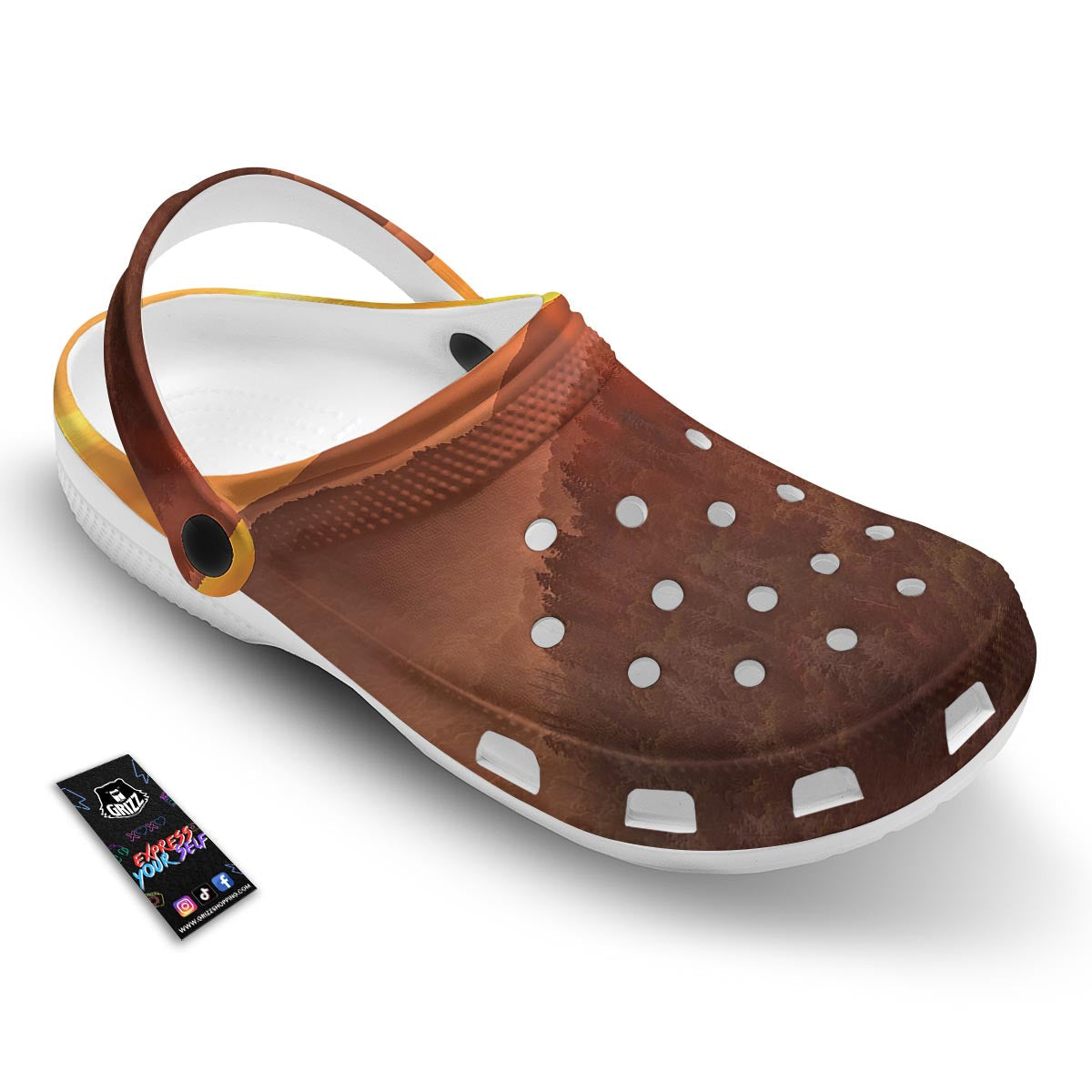 Mountain Sunset Print Clog-grizzshop