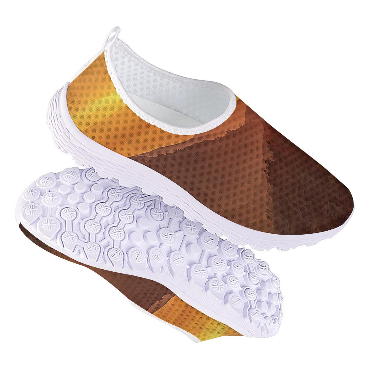 Mountain Sunset Print Nurse Shoes-grizzshop