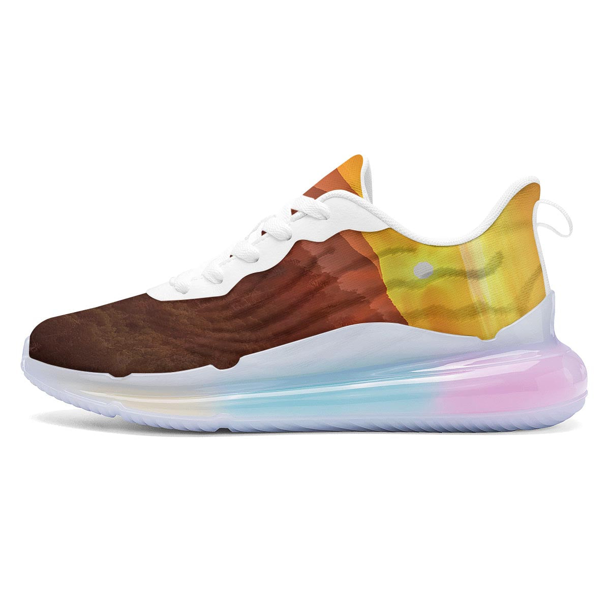 Mountain Sunset Print Running Sneakers-grizzshop