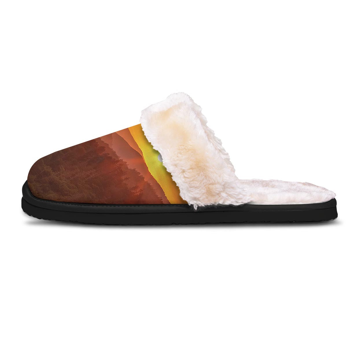 Mountain Sunset Print Slippers-grizzshop