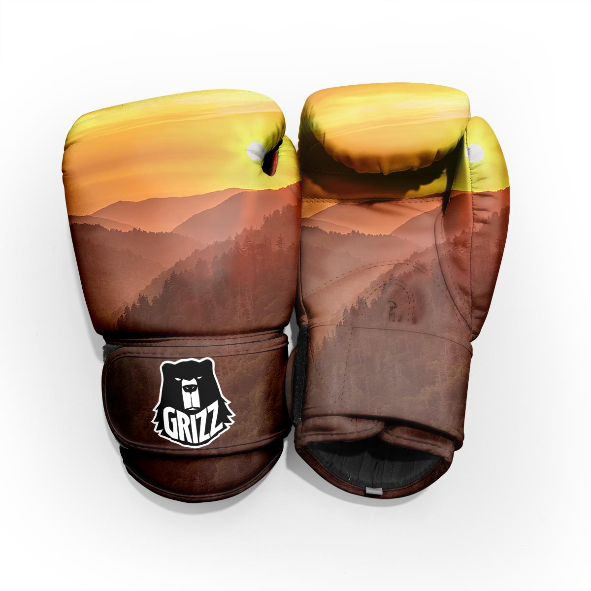 Mountain Sunset Print Pro Boxing Glove