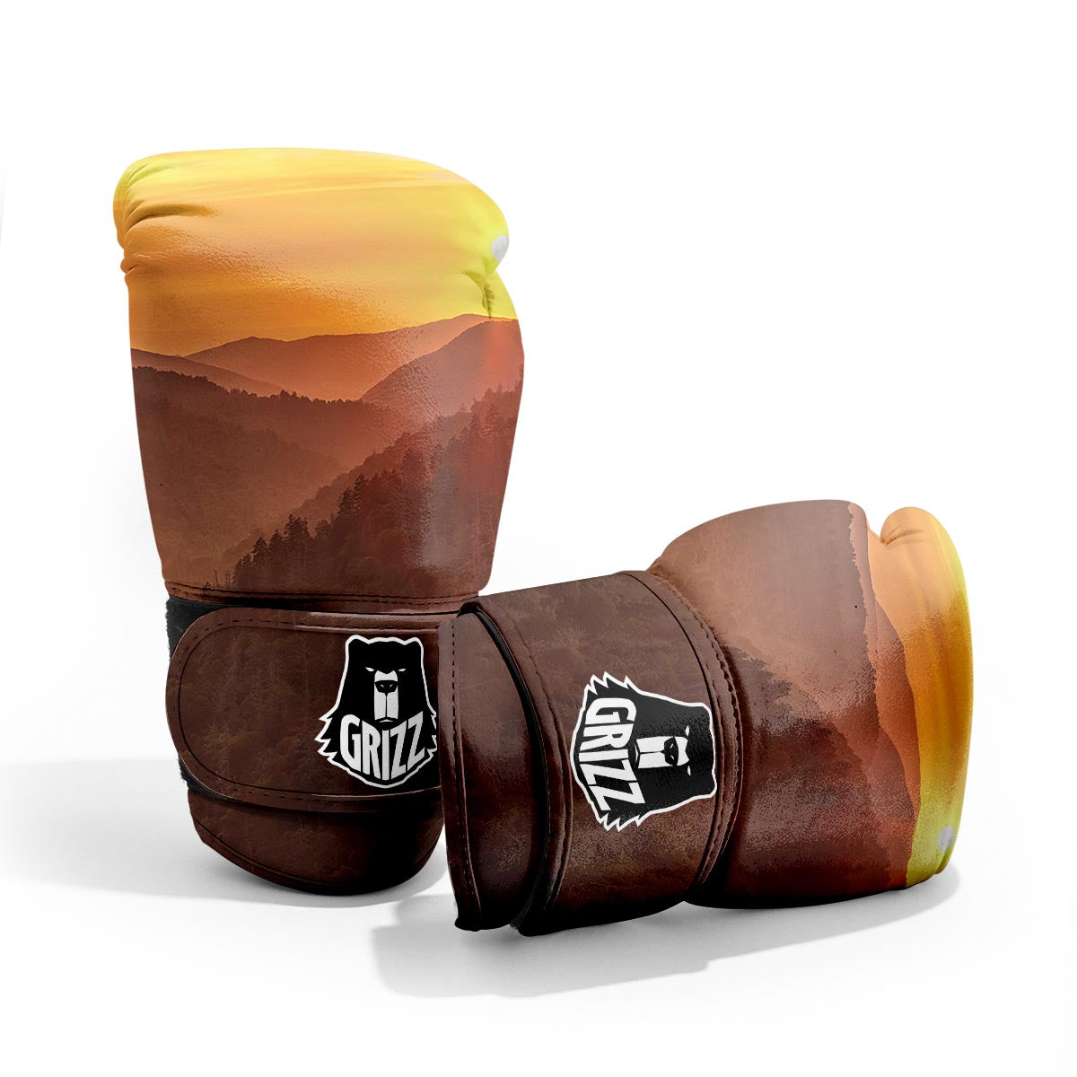 Mountain Sunset Print Pro Boxing Glove