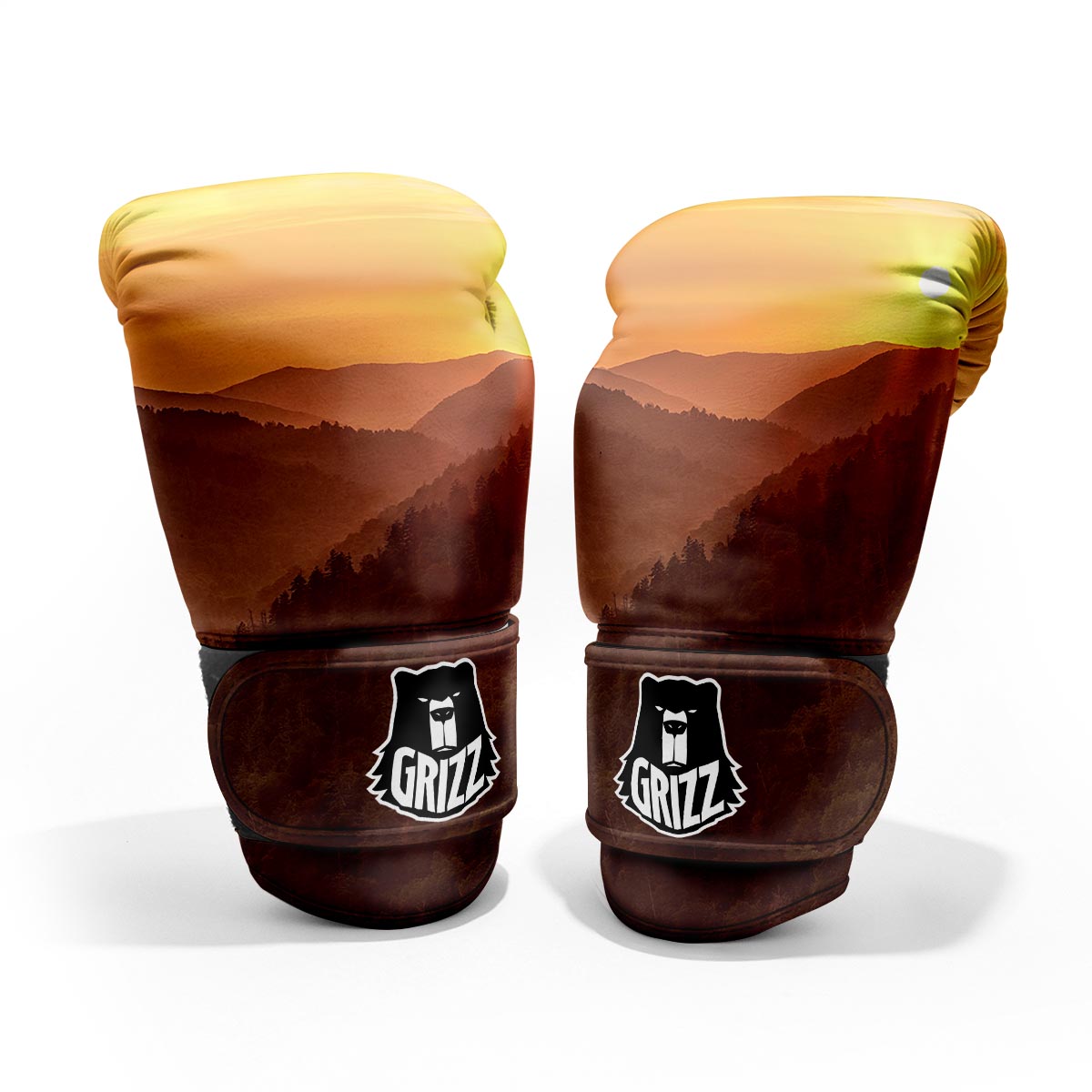 Mountain Sunset Print Pro Boxing Glove