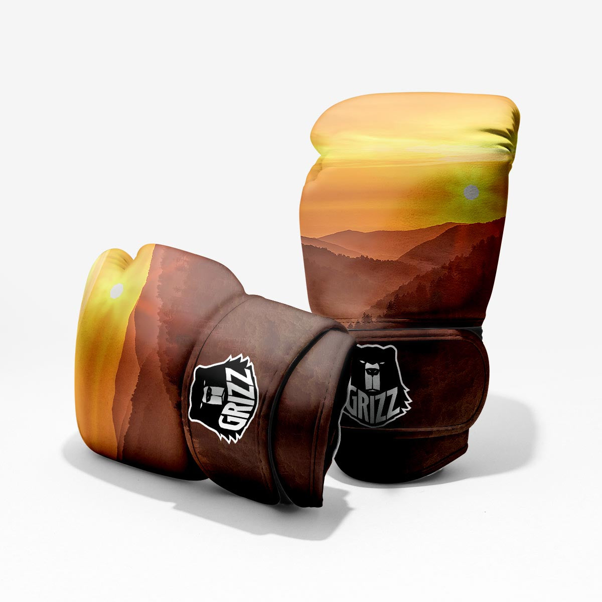 Mountain Sunset Print Pro Boxing Glove