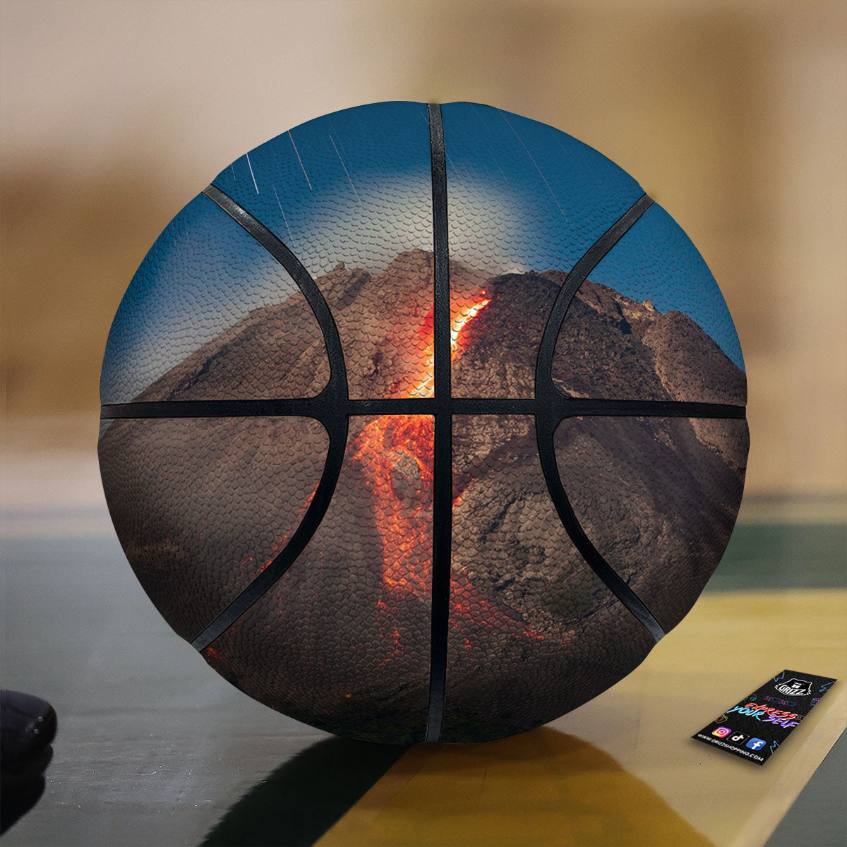 Mountain Volcanic Print Basketball