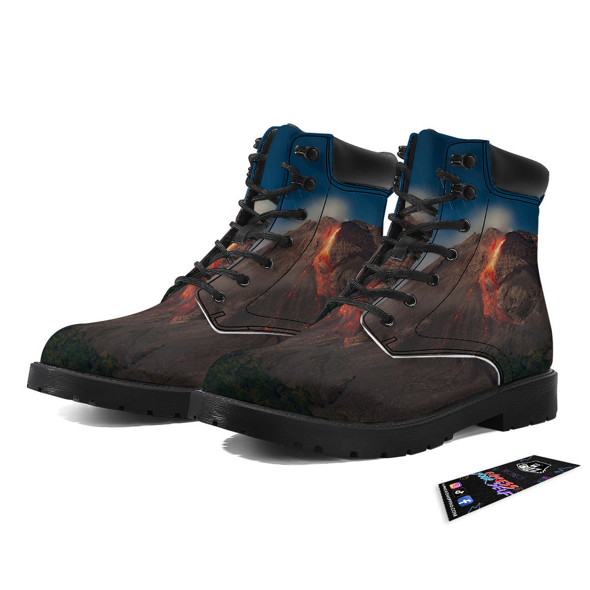 Mountain Volcanic Print Boots-grizzshop