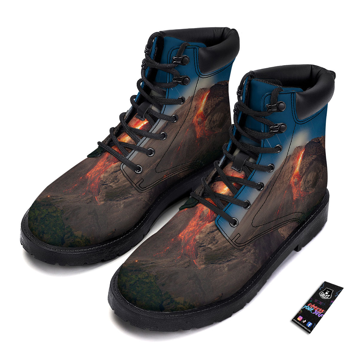 Mountain Volcanic Print Boots-grizzshop
