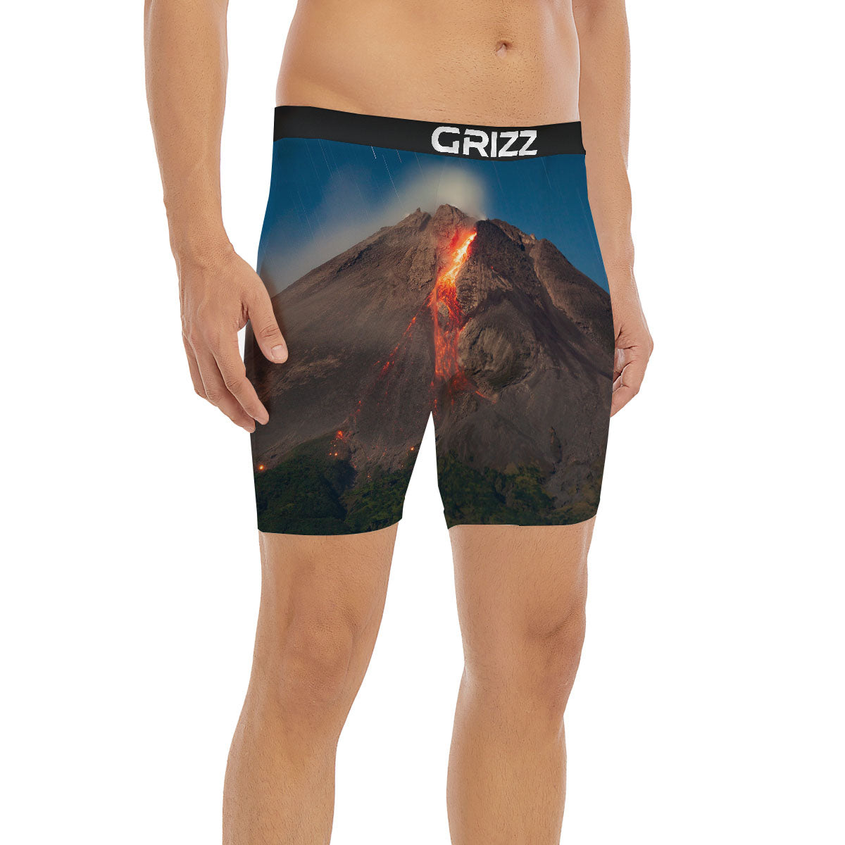 Mountain Volcanic Print Boxer Briefs-grizzshop