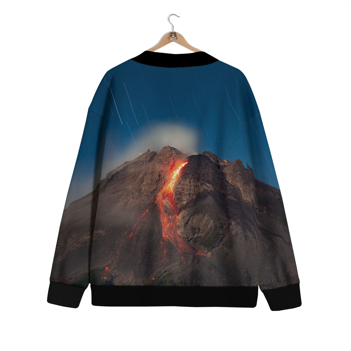 Mountain Volcanic Print Cardigan-grizzshop