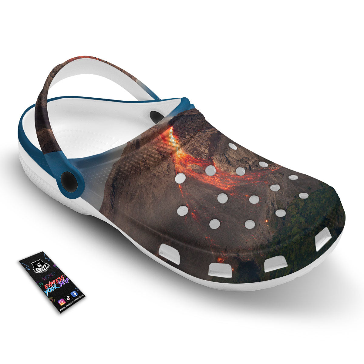 Mountain Volcanic Print Clog-grizzshop
