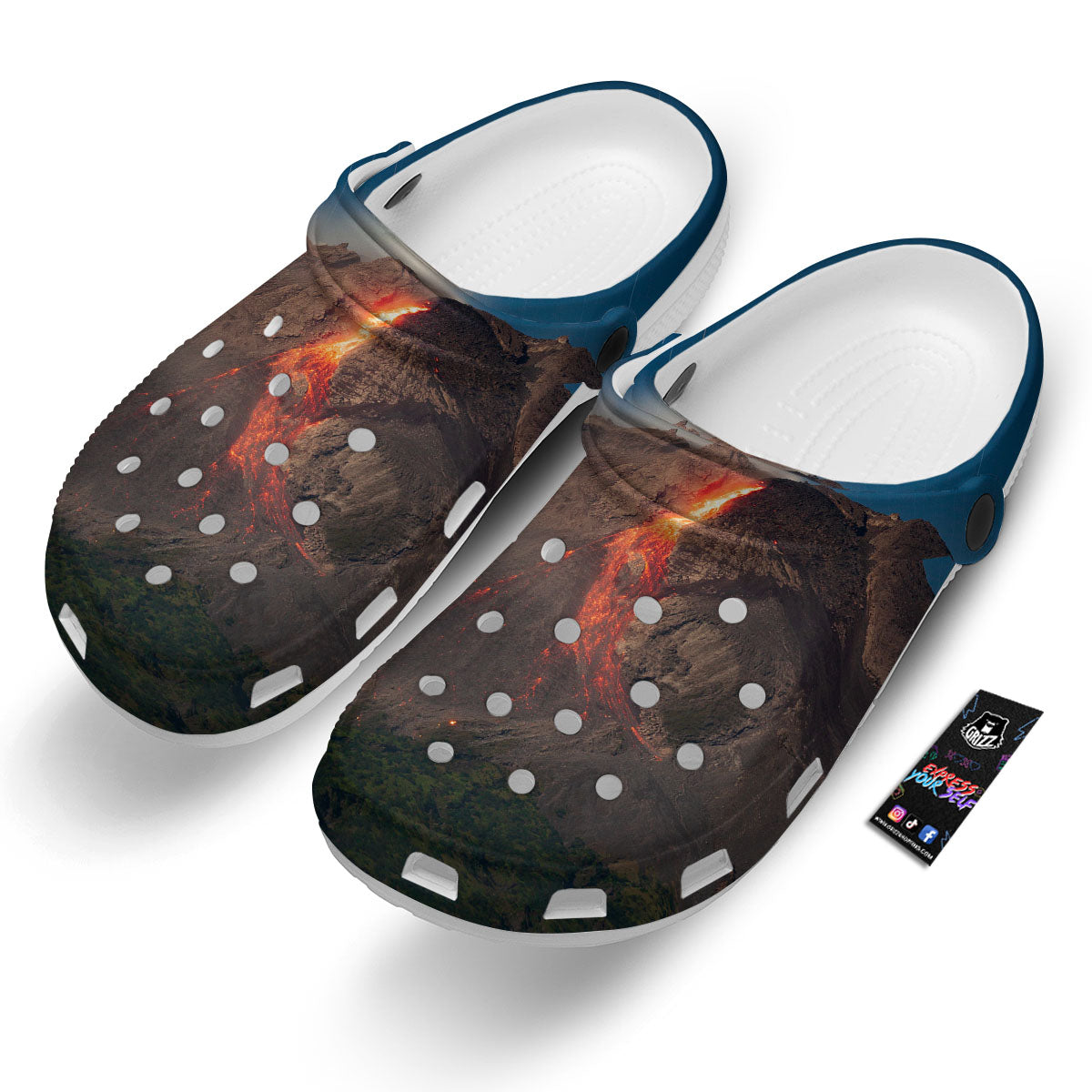 Mountain Volcanic Print Clog-grizzshop