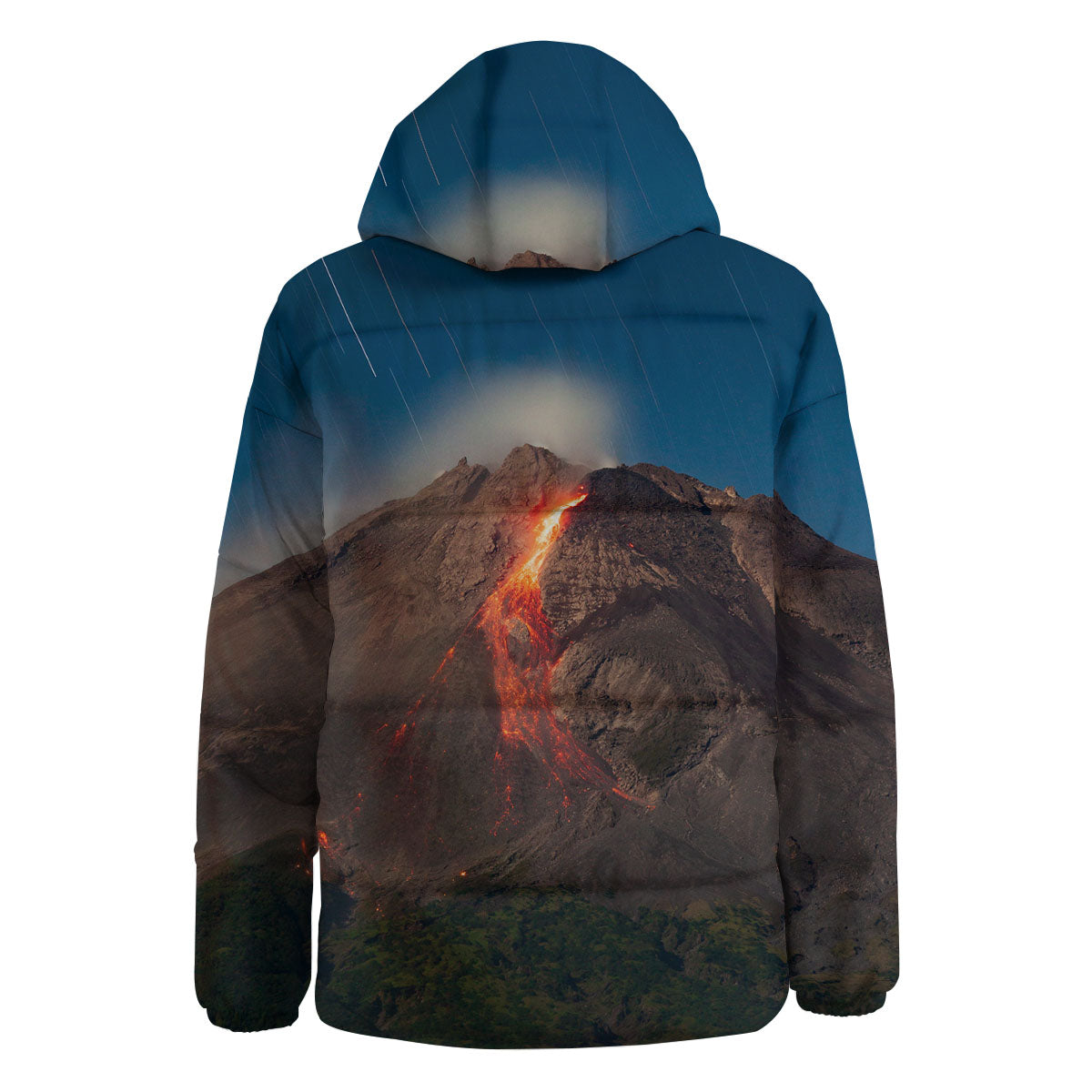 Mountain Volcanic Print Down Jacket-grizzshop