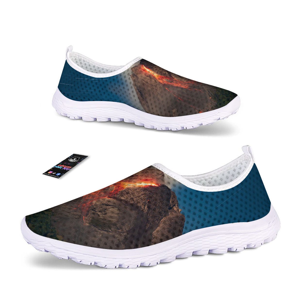 Mountain Volcanic Print Nurse Shoes-grizzshop
