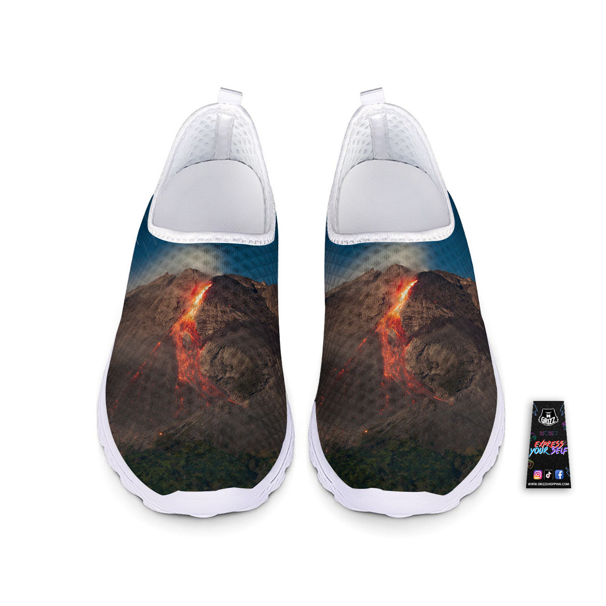 Mountain Volcanic Print Nurse Shoes-grizzshop