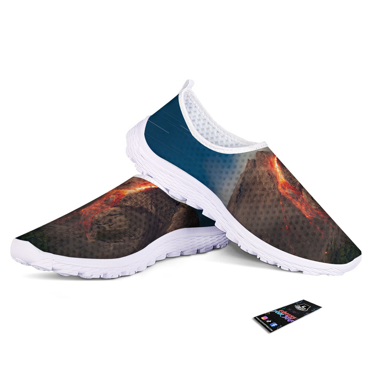 Mountain Volcanic Print Nurse Shoes-grizzshop