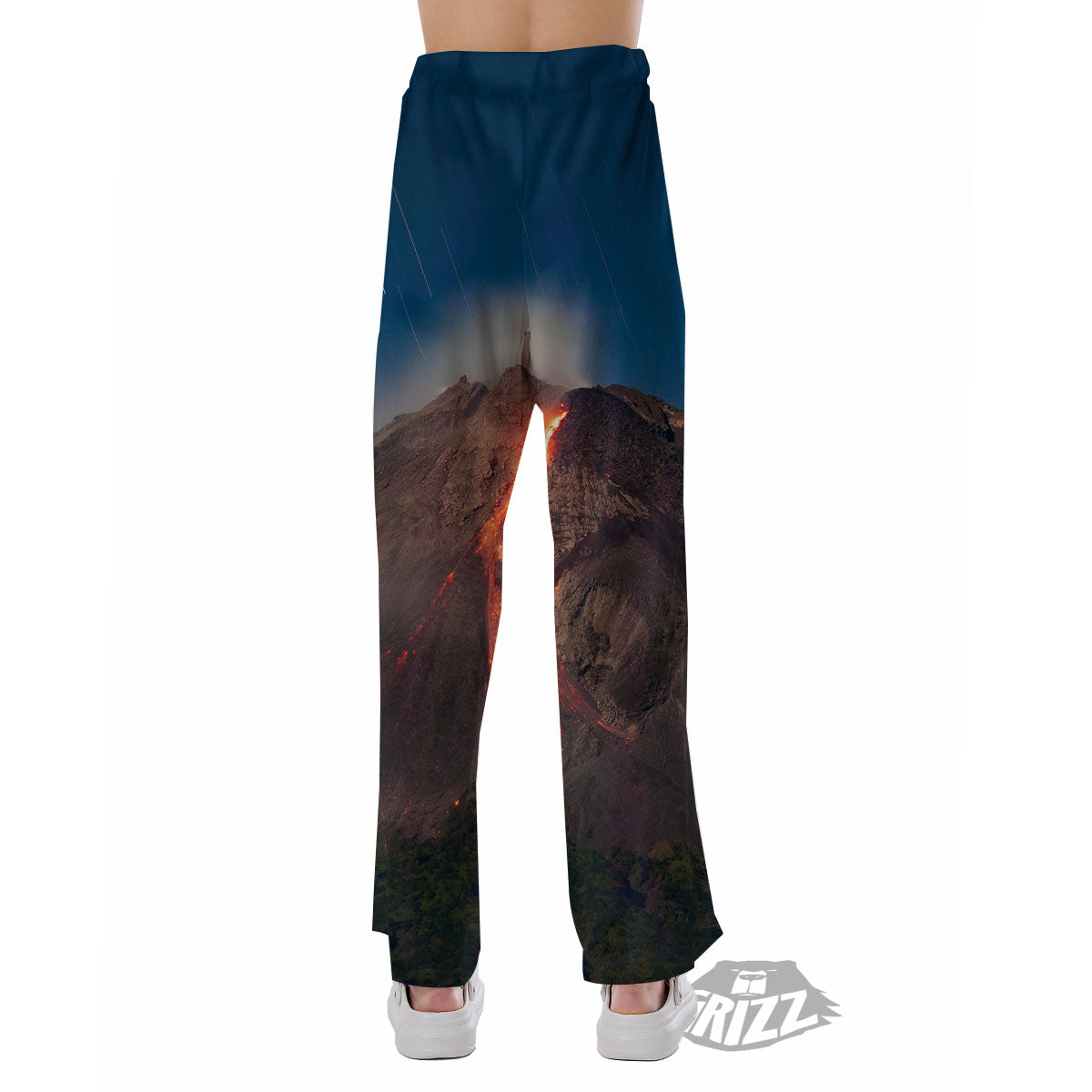 Mountain Volcanic Print Pajama Pants-grizzshop
